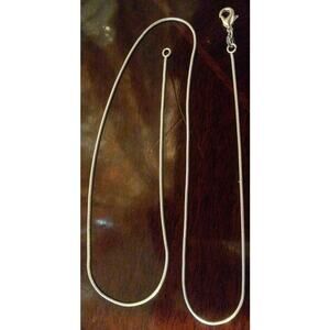 Sterling Silver 925 Plated 17.5 Inch Snake Chain Necklace New Thin 1/16th" Wide